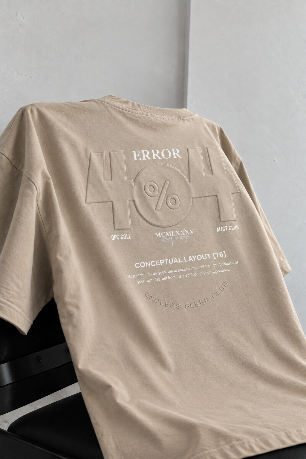 T - SHIRT ERROR 404 BEIGE