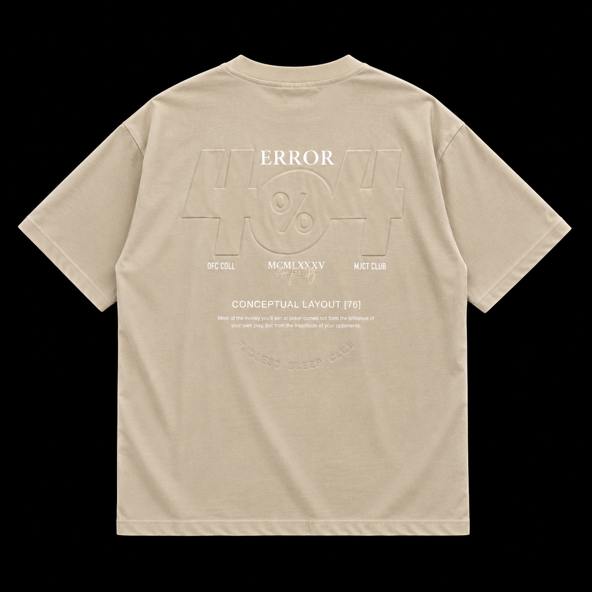 T - SHIRT ERROR 404 BEIGE