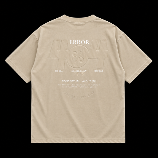 T - SHIRT ERROR 404 BEIGE
